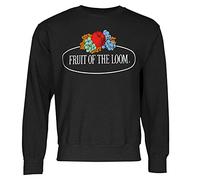 Fruit of the Loom Sweat-Shirt col Rond Grand Logo Lio - M Noir