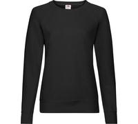 Fruit of the Loom - Sweat-shirt léger pour femme Manches raglan RW9854 (34 FR) (Noir)