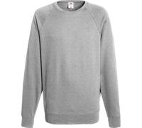 Fruit Of The Loom Sweat-shirt raglan homme, col rond BC2653 (Xlarge) (Gris clair)