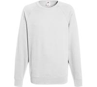 Fruit Of The Loom Sweat-shirt raglan pour homme, col rond BC2653 (Large) (Blanc)