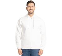 Fruit of the Loom Sweats à Capuche en Polaire Eversoft Chemise, Fermeture éclair intégrale-Blanc, M Homme