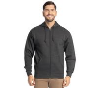 Fruit of The Loom Sweats à Capuche en Polaire Eversoft pour Homme, Fermeture éclair intégrale - Noir chiné, S