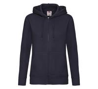 Fruit of the Loom Lady-fit Premium 70/30 Sweat-shirt à capuche, bleu foncé, M