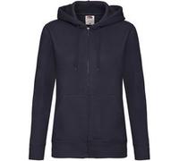 Fruit Of The Loom - Sweatshirt à capuche et fermeture zippée - Femme (M) (Bleu marine profond) - UTBC1372 Bleu Marine Profond