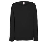 Fruit of the Loom - Sweatshirt à Manches Raglan - Femme (S) (Noir)