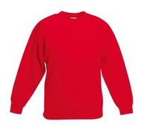 Fruit Of The Loom - Sweatshirt classique - Enfant unisexe (Lot de 2) (5/6 ans) (Rouge) - UTRW6857 Rouge G