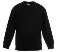 Fruit Of The Loom - Sweatshirt classique - Enfant unisexe (Lot de 2) (9/11 ans) (Noir) - UTRW6857 Noir G