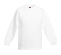 Fruit Of The Loom - Sweatshirt Manches Set-in - Enfant, Blanc, 12-13 ans