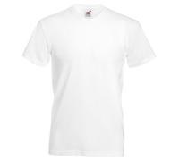 Fruit Of The Loom - T-Shirt 100 % coton - Homme Blanc Bianco XXL