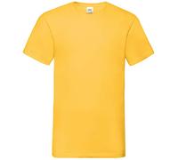 Fruit of the Loom - T-shirt col V manches courtes (BC338) 100% coton Homme M Tournesol