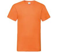 Fruit of the Loom - T-shirt BC338 - 100% coton col en V manches courtes - Homme Orange L