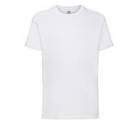 Fruit of the Loom - T-Shirt à Manches Courtes - Enfant (Lot de 2) (12-13 Ans) (Blanc)