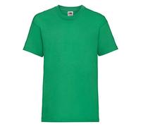 Fruit of the Loom T-shirt pour enfants, manches courtes (2 pièces/paquet) BC4269 (7-8 ans (128)) (Vert Kelly)