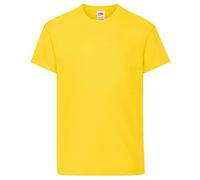 Fruit of the Loom - T-Shirt à Manches Courtes - Enfant Unisexe (3-4 Ans) (Jaune)