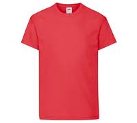 Fruit of the Loom – T-shirt manches courtes enfant unisexe 7-8 ans Rouge