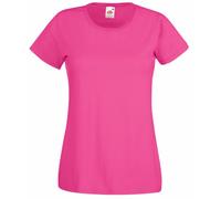 Fruit of the Loom - T-Shirt à Manches Courtes - Femme (2XL) (Fuchsia)