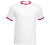 Fruit Of The Loom -T-shirt à manches courtes - Homme (L) (Bleu roi/ Blanc) - UTBC342 Bleu royal/Blanc, Bleu Roi/ Blanc