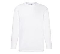 Fruit of The Loom T-Shirt à Manches Longue - Blanc - Large