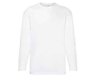Fruit of The Loom T-Shirt à Manches Longue - Blanc - Large
