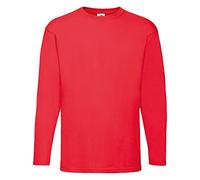 Fruit of the Loom T-Shirt à Manches Longue - Rouge - Medium