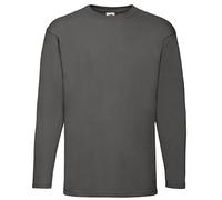 Fruit of the Loom T-shirt à manches longues 61-038-0 taille M, graphite léger, Gris (graphite clair), M