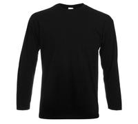 Fruit Of The Loom T-shirt à manches longues et encolure ronde pour homme - Noir - X-Large
