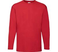 Fruit of the Loom T-shirt à manches longues T-shirt (S-XXL) (XL - 44/116,8 cm Rouge)