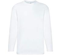 Fruit of The Loom T-Shirt à Manches Longues Valueweight pour Homme, Blanc, S