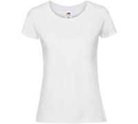 Fruit of the Loom - T-Shirt ajusté de qualité - Femme (S) (Blanc)