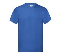Fruit of The Loom - T-Shirt - Col Ras du Cou - Manches Courtes Homme - Bleu - Medium