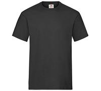 Fruit of the Loom - T-shirt - Col ras du cou - Manches courtes Homme, Noir, Small