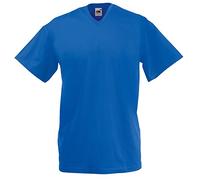 Fruit of the Loom - T-shirt - - Col V - Manches courtes Homme Bleu bleu marine Medium