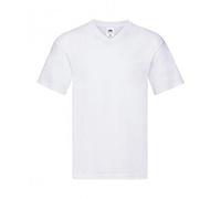 Fruit of the Loom - T-Shirt col V Original - Homme (XL) (Blanc)