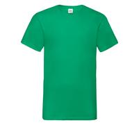 Fruit of the Loom T-Shirt Coton Manches Courtes Col V Uni Coupe Régulière