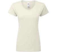 Fruit of the Loom T-Shirt Dames en Coton Jersey Col Rond Manches Courtes