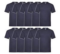 Fruit of the Loom Valueweight Short Sleeve T-Shirt, Bleu Marine, XL (Lot de 10) Homme