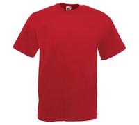 Fruit of the Loom T-Shirt de Baseball Classique à Manches Courtes pour Homme, Rouge Brique, XXL