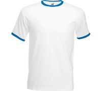 Fruit Of The Loom T-shirt de lutte pour homme BC342 (S) (Blanc/Bleu roi)
