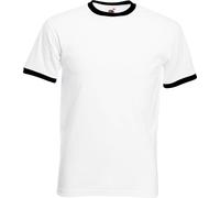 Fruit Of The Loom T-shirt de lutte pour homme BC342 (XL) (Blanc/Noir)