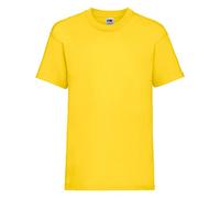 Fruit of the Loom T-shirt en coton pour fille - Jaune - 5 ans