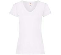 Fruit of the Loom, T-Shirt Femme, Blanc (White), Medium