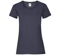 Fruit of the Loom T-shirt Femme Bleu foncé Taille 36