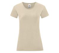 Fruit of the Loom - T-Shirt - Femme (L) (Beige)