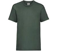Fruit of the Loom - T-shirt - Garçon - Vert - Vert bouteille - 14 ans