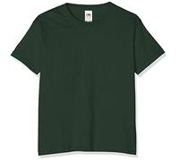 Fruit of the Loom - T-shirt - Garçon - Vert - Vert bouteille - 9 ans