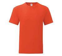 Fruit of the Loom - T-Shirt Iconic - Homme (L) (Rouge orangé)