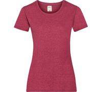 Fruit Of The Loom T-shirt Lady-Fit pour femme (5 pièces/paquet) BC4810 (S) (Rouge vintage chiné)