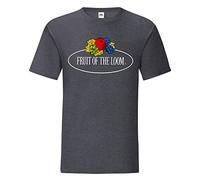 Fruit of the Loom T-Shirt Manches Courtes col Rond Grand Logo Leo - XL Anthracite