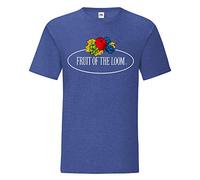 Fruit of the Loom T-Shirt Manches Courtes col Rond Grand Logo Leo - XXL Bleu Roi