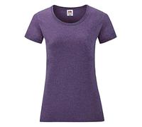 Fruit of the Loom - T-Shirt Manches Courtes - Femme (2XL) (Violet chiné)
